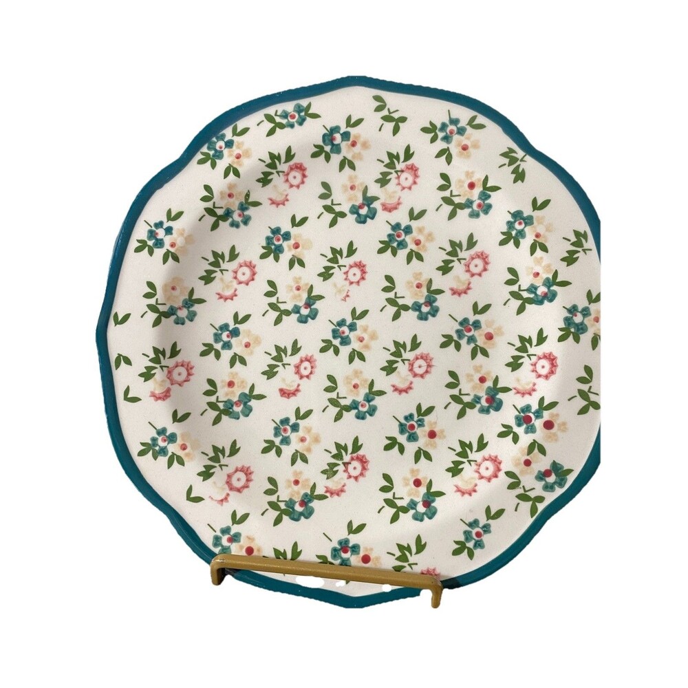 Pioneer Woman Salad Plate 9 Inch Replacement Cream Green Red Dining